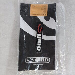 Giro Helmet Sticker Emergency Information Info Owner's Manual Black Bike Ski NEW